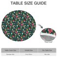 thumbnail image 6 of Dark Green Christmas Ornament Pattern Round Fitted Tablecloth with Elastic Edge,Dining Table Cover Waterproof,Outdoor Round Tablecloth for Camping,Dining,Indoor and Outdoor, 6 of 7