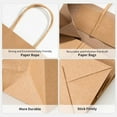 thumbnail image 2 of Brown Paper Bags with Handles Bulk 100Pcs 8x4.5x10.8 Inch Gift Bags Bulk, Brown Kraft Paper Bags for Retail, Party, Shopping, Favor, 2 of 6