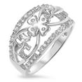 thumbnail image 1 of Sterling Silver 925 Women's Good Luck Charm ElephantFour Leaf Clover Ring, 1 of 1