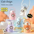 thumbnail image 2 of Cute Water Bottle with Strap and Straw, 22oz Aesthetic Kawaii Thermos, BPA-free Leak-proof Vacuum Insulated Water Bottles for Girls Sports Travel, 2 of 7