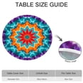 thumbnail image 6 of Colorful Tie Dye Starflower Pattern Round Fitted Tablecloth with Elastic Edge,Dining Table Cover Waterproof,Outdoor Round Tablecloth for Camping,Dining,Indoor and Outdoor, 6 of 7