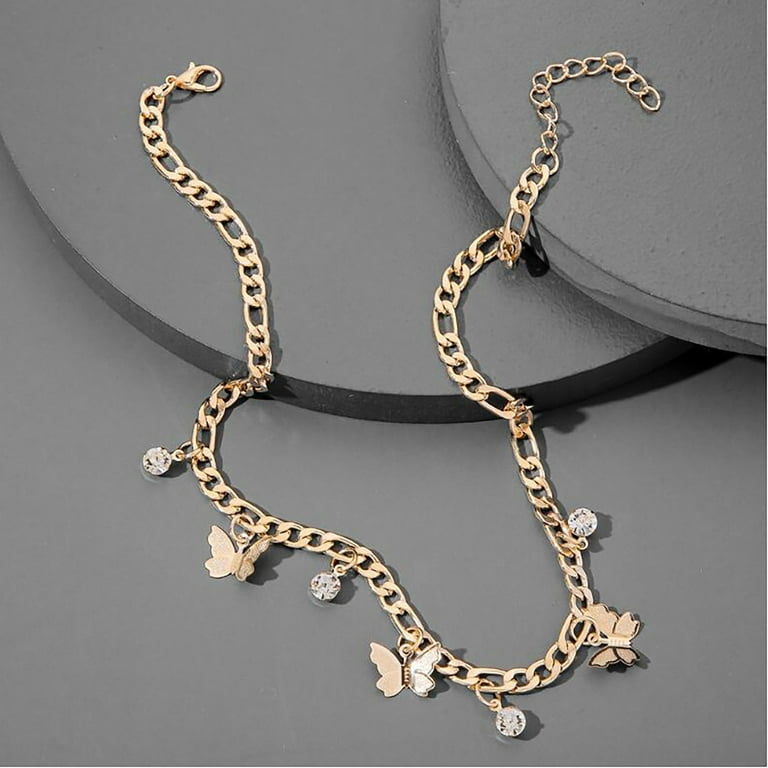 WYBAXZ Custom Picture Necklaces for Women Diamond Encrusted Tassel Necklace  Female Retro Fashion Design Water Drop Pendant Collarbone Chain