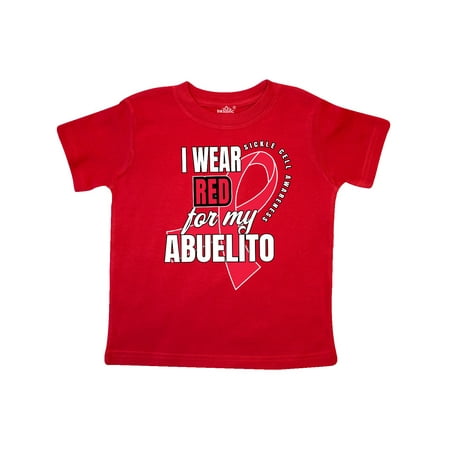 

Inktastic Sickle Cell Awareness I Wear Red For My Abuelito Gift Toddler Boy or Toddler Girl T-Shirt