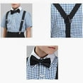 thumbnail image 6 of Hanerdun Kids Suspenders Bowtie Set Adjustable Suspender Bow Ties for Boys Girls Toddlers Dark Green, 6 of 7