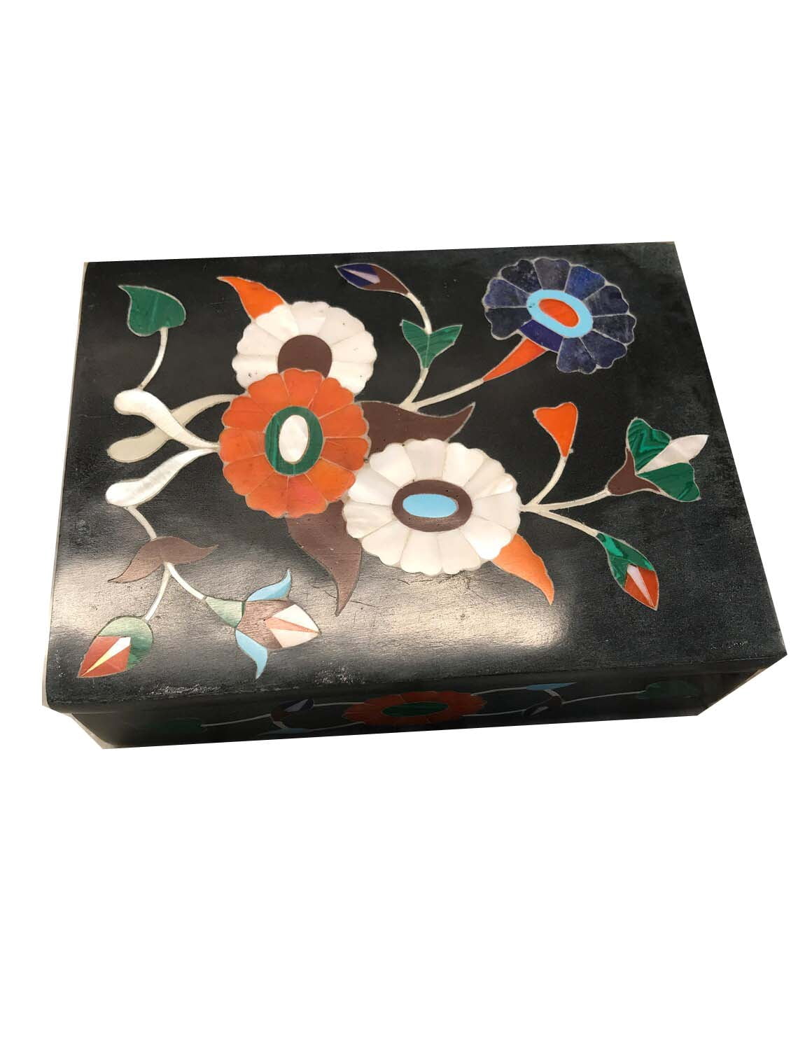 A&B Home White Marble Jewelry Box
