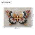 thumbnail image 2 of Rectangle Bath Rugs Plush Bathroom Carpet Mat Non Slip Bathroom Mats Gorgeous Colors Butterfly, 2 of 5