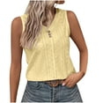 thumbnail image 1 of Weiqiqre Débardeur Sans Manches pour Femmes, Nouvelle Blouse d'Été Décontractée à Col Rond avec Boucle, 1 of 5