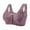 501_Wine, variant on Front Closure Bras for Older Women Lace Front Button Shaping Cup Push Up Bras