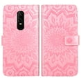 thumbnail image 3 of Case for Oneplus 6 Wallet Case Leather Premium PU Embossed Design Magnetic Closure Protective Cover with Card Slots for Oneplus 6, Rose Gold, 3 of 5