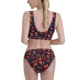 thumbnail image 3 of Daiia Autumnal Forest printed 2 piece Swimsuit Bikinis for Women High Waisted Racerback Bathing Suits Summer Tummy Control Scoop Neck Swimwear-X-Large, 3 of 8