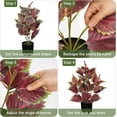 thumbnail image 4 of Artificial Plants Indoor with Pot 16.9" Faux Potted Perilla Plants Indoor Decorative Silk Greenery in Black Pot for Farmhouse Home Bathroom Living Room Office Table Shelf Decor, 4 of 5
