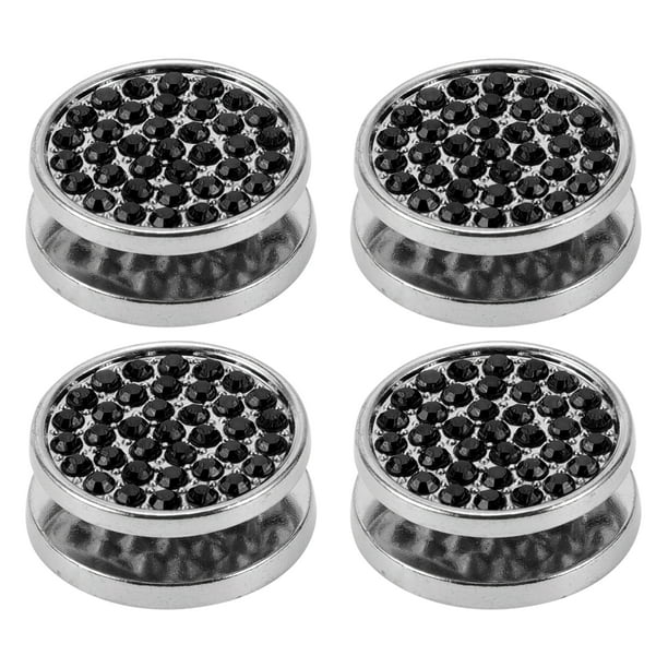 Ganchos para asiento de automóvil universales Unique Bargains 4 Pcs para cada automóvil, SUV, furgoneta, camión, ganchos adhesivos de metal resistente con rhinestone negro 0.91"x0.91"