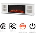 thumbnail image 3 of Real Flame Benjamin 81" Landscape Electric Fireplace TV Stand in White, 3 of 6