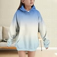 thumbnail image 2 of YunPes Trendy Oversized Hoodies for Girls Gradient Long Sleeve Hooded Sweatshirts with Pockets Teen Daily Athletic Pullover, 2 of 8