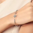 thumbnail image 3 of Bracelets adjustable double-heart bow crystal cuff opening bracelet silver-361188 (HHHC), 3 of 5