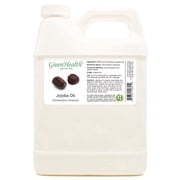 GreenHealth 100% Pure Jojoba Oil, Cold-Pressed Unrefined Carrier Oil, 32 fl oz Jug with Cap