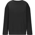 thumbnail image 5 of Kids' Sweatshirt Oversized Dropped Shoulder Crewneck Long Sleeve Casual Pullover Basic Comfortable Solid Color Fall Top, 5 of 6