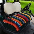 thumbnail image 2 of Golf Cart Seat Covers for 2 Seater, Rainbow Stripe Soft Microfiber Cart Seat Towel Blanket, Boho Minimalist Geometric Line Absorbent Breathable Non Slip Bench Seats Protector for Golf Course 51"x31", 2 of 9