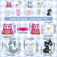 thumbnail image 6 of 10PCS Animal Shaped Silicone Beads Silicone Focal Beads Cute Animals Cartoon Bird Animal Chunky Rubber Soft Loose Spacer Bead for Keychain Pen Making Kit Beading Bracelet Craft, 6 of 6