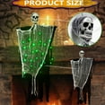 thumbnail image 6 of HomeKingdee Halloween Decorations Outdoor, Hanging Light Ghost Spooky Skeletons Decor Supplies, Luminous Skull Ghost Pendant Haunted Creepy House Halloween Flying Decoration, 6 of 6