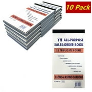 10 Pack of 3 Part Triplicate Sales Order Books 33 Sets Invoices & Receipts Carbonless Form