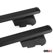 Roof Rack Flush Rail Cross Bars Carrier Anti-Theft Lockable 50 2 Pcs Black
