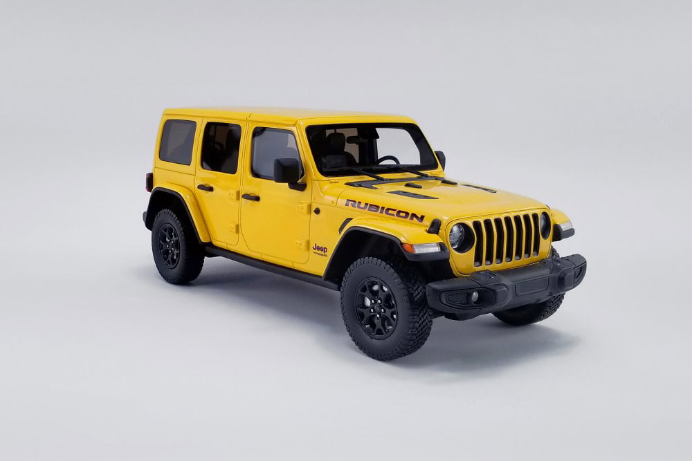 2019 Jeep Wrangler Rubicon, Yellow - GT Spirit US026 - 1/18 scale Resin  Model Toy Car 