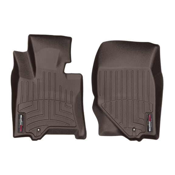 WeatherTech Custom Fit FloorLiners compatible with 2016-2017 Infiniti QX50 - 1st Row (Driver & Passenger), Cocoa