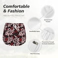 thumbnail image 6 of Lsque Snake And Rose Printed Women's Running Shorts with Liner Pockets,Elastic Quick Dry Workout Athletic Gym Yoga Shorts,Womens High Waist Shorts-, 6 of 9