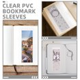 thumbnail image 3 of KAKOWELY clear pvc craft bookmarks 15pcs Clear PVC Craft Bookmarks For Picture Protection Plastic Sleeve Holder For Artwork Transparent Bookmark Protectors Set For DIY Crafting, 3 of 5