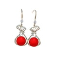 thumbnail image 2 of Sonducket 1 par de pendientes colgantes de perlas Festival Fiesta Boda Novia Compromiso Aleación de zinc Pendientes Joyas Rojo Type1 NO1, 2 of 6