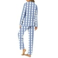 thumbnail image 3 of SCSAlgin Pajamas Set Long Sleeve Womens Button Down Sleepwear Two Piece Nightwear Soft Pj Lounge Sets, 3 of 4