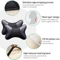 thumbnail image 2 of Pu Cuero Cuello Almohada Cabeza Soporte Protector Cómodo Ergonómico Reposacabezas Respaldo Cojín Asiento De Coche Almohada De Viaje Para Coche Oficina Hogar Yuarrent VI008764-02, 2 of 6