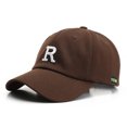 thumbnail image 5 of Sombrero de primavera y otoño para hombre, gorra de algodón con esquina curvada bordada con letras simples, protector solar para deportes al aire libre., 5 of 5