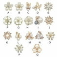thumbnail image 1 of 2 Pcs Épingle à Cheveux Coiffe Dos Plat Design Non Perforé Strass Brillants Belle Boucle Fleur Perle pour Danse Fête Type 6, 1 of 1