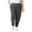 Gray, variant on Hueook Casual Pants for Women Athletic Pants Women Solid Color Plus Size Elastic Waistband with Side Pockets Sports Ankle Pants Black XL