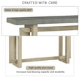 thumbnail image 4 of 59.1 Inch Console Table with Concrete Wood Top, Extra Long Entryway Table Modern Sofa Side Table for Hallway Living Room Foyer Corridor, Easy to Assemble, Gray, 4 of 7