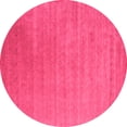 thumbnail image 1 of Ahgly Company Indoor Round Abstract Pink Contemporary Area Rugs, 8' Round, 1 of 4