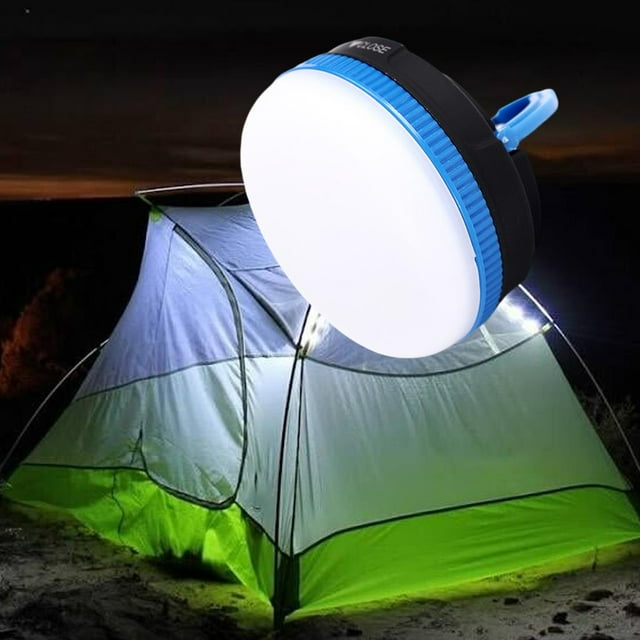 Lanterne de Camping et Lanterne à LED Rechargeable - Lanterne de Randonnée Utilitaire Compacte - Parfaite pour la Randonnée, l'Alpinisme, les Tours en Voiture Bleue