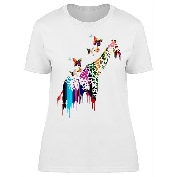 Colorful Giraffe T-Shirt Women -Image by Shutterstock, Female 3X-Large