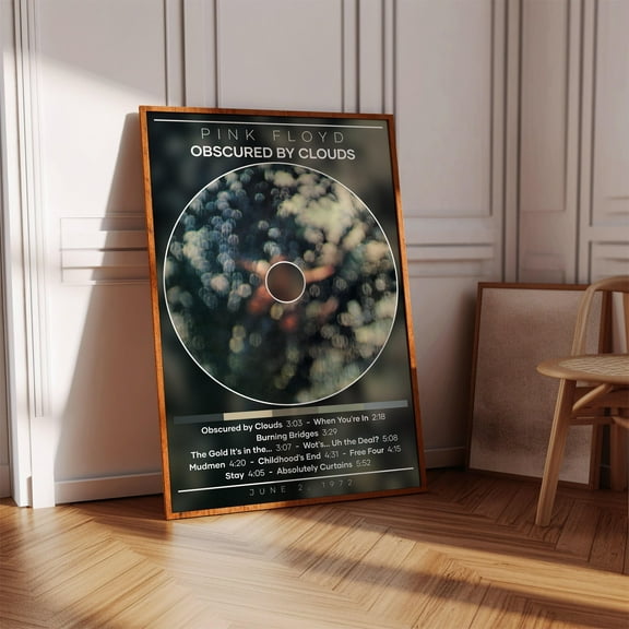 Vesco Pink Floyd Poster - Obscured By Clouds Poster - Album Poster Print - Album Cover Poster - Rock Music Poster - Room Decor - Music Gift UNFRAMED, 8x12