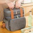 thumbnail image 4 of EIGTHTAIL Boîte à Lunch Isolée Grande Double Sac à Lunch Robuste Sac de Congélation Étanche Hommes Femmes Adultes Travail Vol Plage Excursion d'Une Journée Sac à Lunch Économies Supplémentaires, 4 of 7