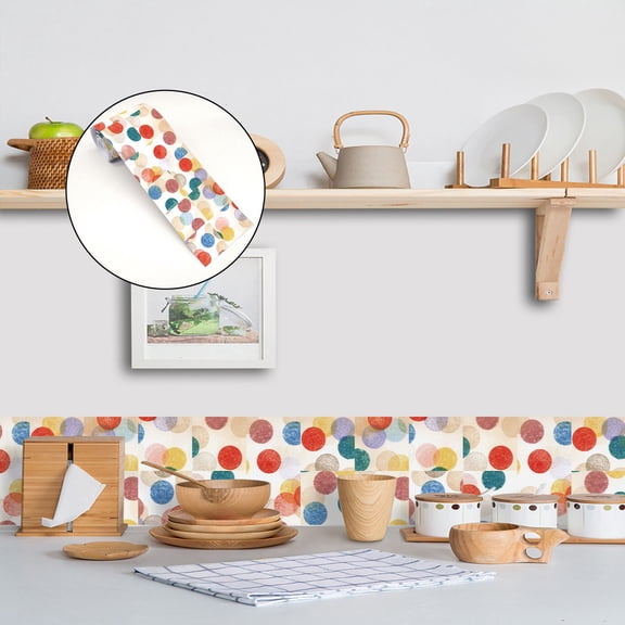 3.8*94.5 inches Peel and Stick Wallpaper Border, Vintage Geometric Encaustic Tile Baseboard Sticker, Self Adhesive Watherproof Wall Border for Kitchen Bathroom Decor