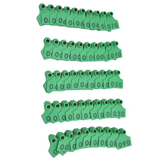Number Ear Tag, Ear Tag Bright Ear Label Tag, Pig Ear Tag Ear Label Tag, Pig Ear Tag Color 100Pcs for Sheep for Poultry Farms for Farm for Pigs for Cattle