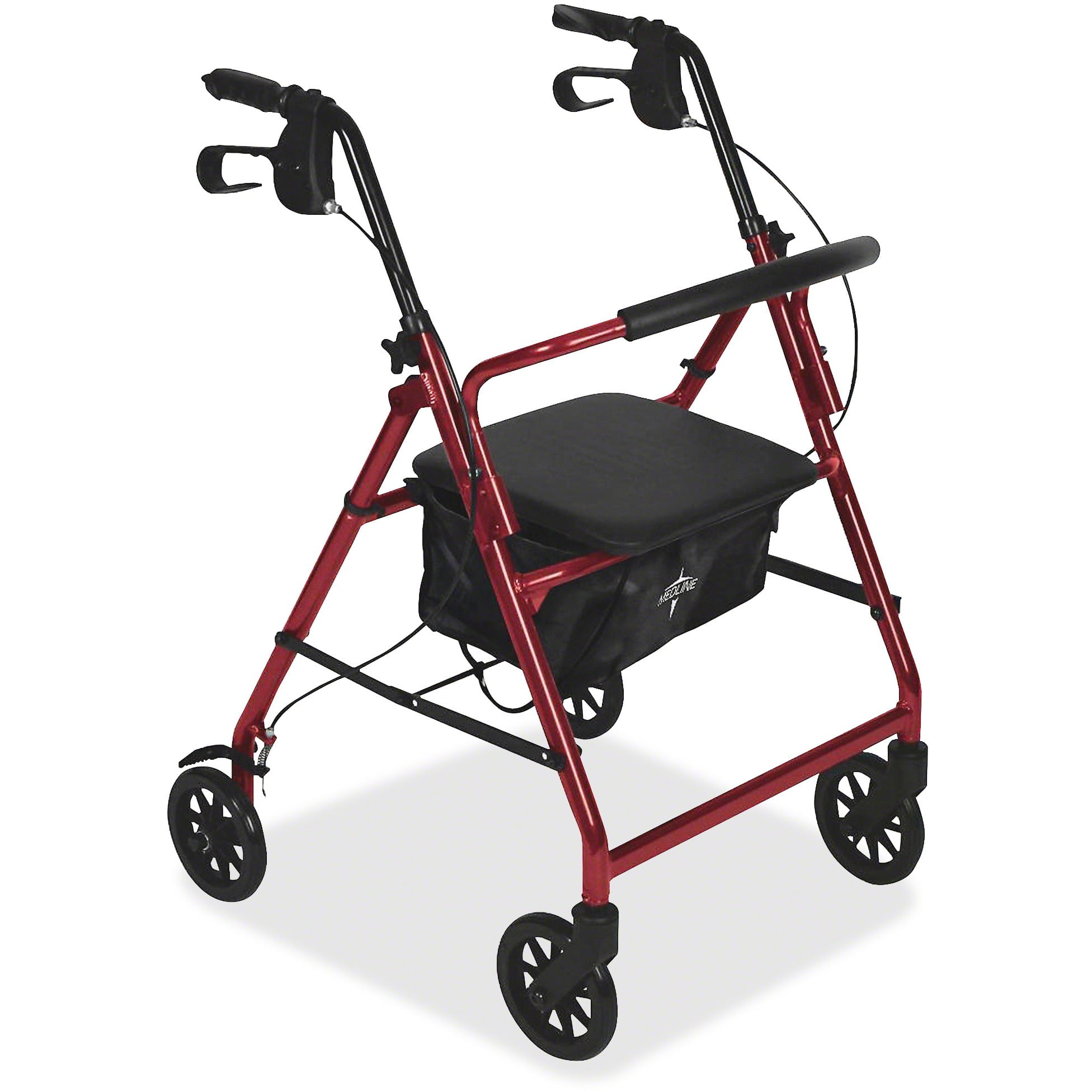Medline, MIIMDS86850ES, Basic Steel Rollators, 1, Red