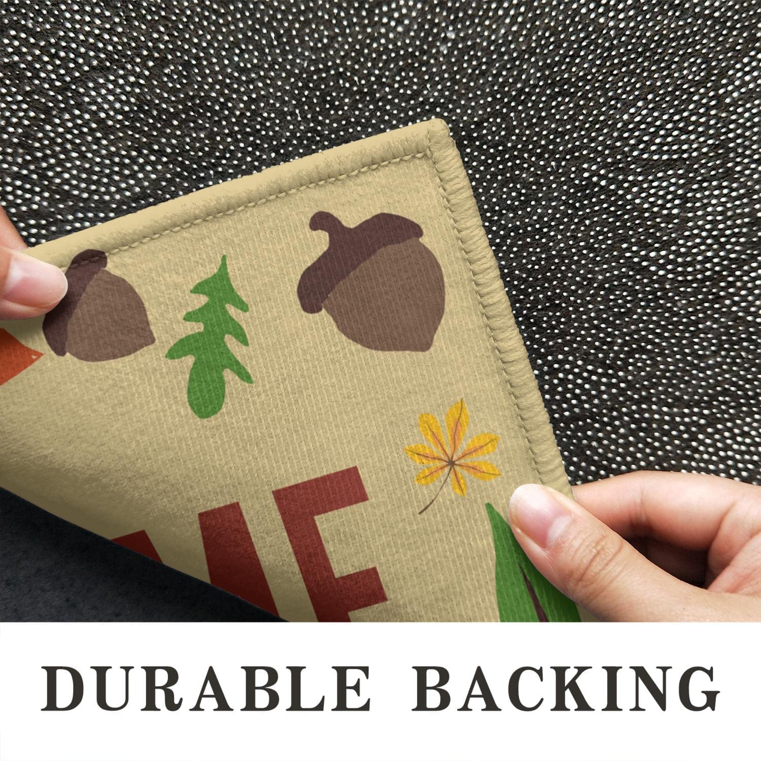 Maple Rug Sunflower Leaf Rugs Fall Door Mat Floor Door Rug Outdoor & Indoor Rugs for Front Door Patio Non-Slip Rubber Entrance DoorMats 30" X 17"