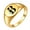 Gold B, variant on Stainless Steel Creative Oval Flower Initial Alphabet A to Z Ring for Men Women Gold F Size 10