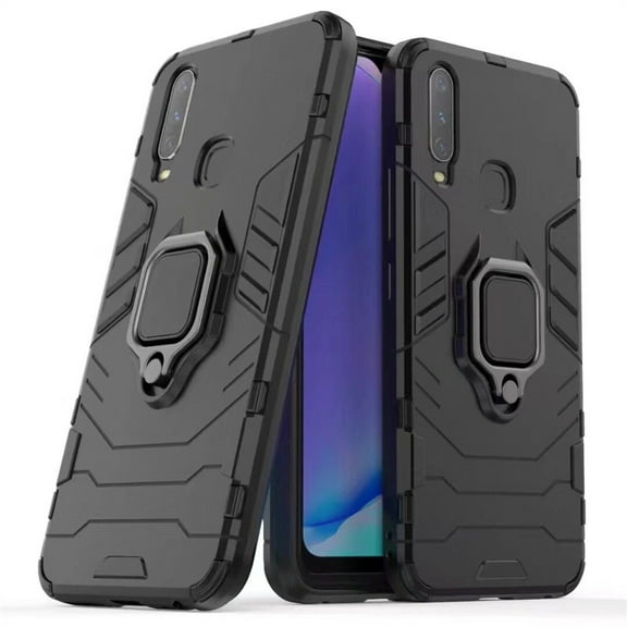 PC + TPU Shockproof Protective Case for Vivo Y17, with Magnetic Ring Holder