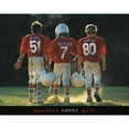 thumbnail image 3 of Unknown 14x12 Black Modern Framed Museum Art Print Titled - Winners Never Quit - Football, 3 of 5