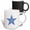 Multicolor, variant on 3drose, Abstract Isolated Geometrical Petal Ornament Star Polygon, 11oz Two-tone Black Mug
